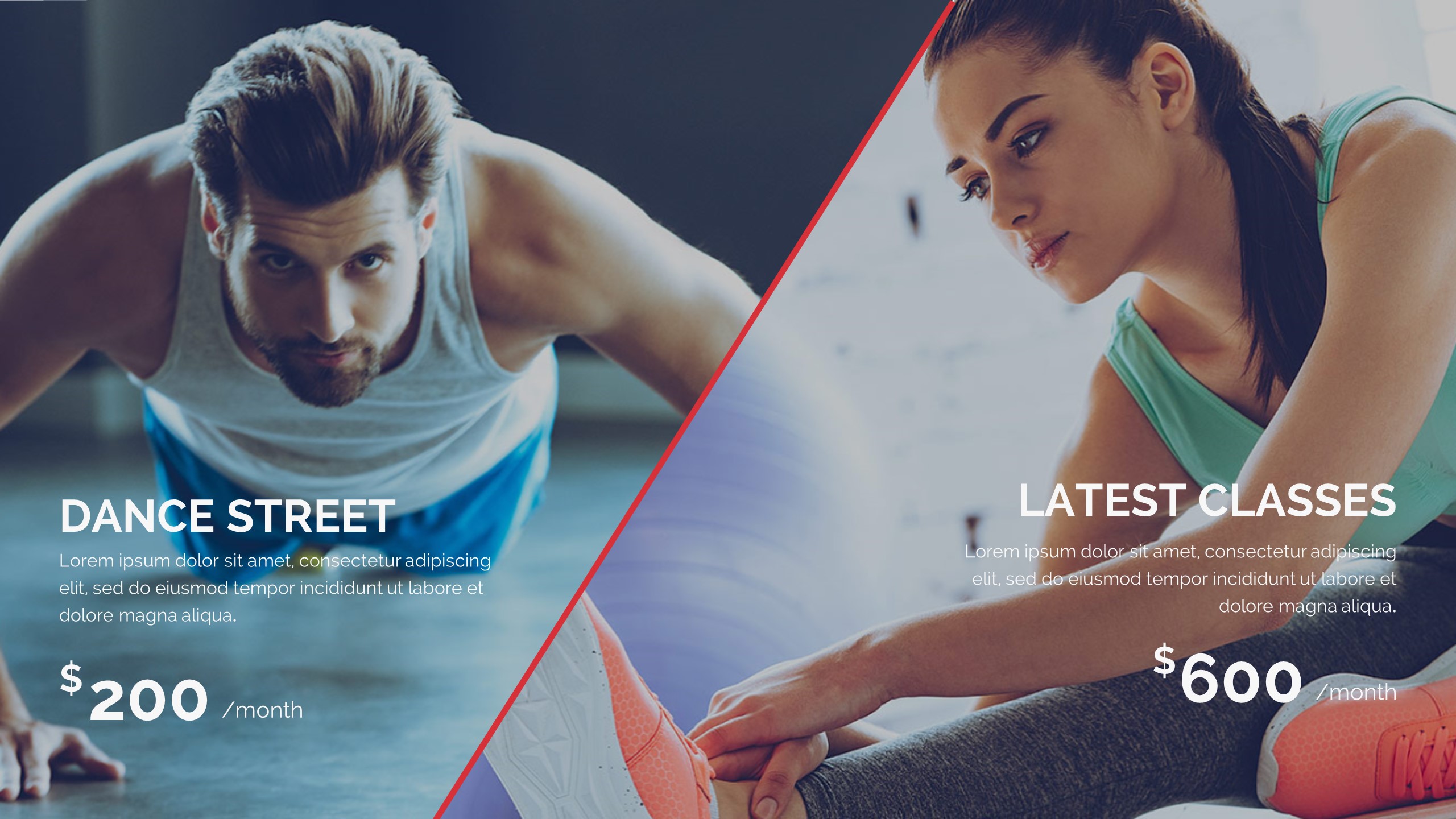 X Sport Gym and Fitness Keynote Template, Presentation Templates